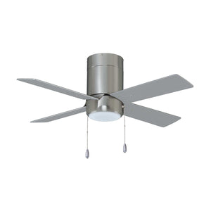 Ceiling Fan Metalis 4-Blade Indoor Ceiling Fan - Brushed Nickel Finish - Brushed Nickel Blade - 52in. Sweep - 15.5W Integrated LED Module