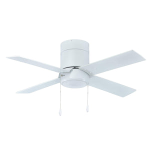 Ceiling Fan Metalis 4-Blade Indoor Ceiling Fan - White Finish - White Blade - 52in. Sweep - 15.5W Integrated LED Module