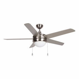 Ceiling Fan Mirage 5-Blade Indoor Ceiling Fan - Brushed Nickel Finish - Brushed Nickel Blade - 50in. Sweep - 16W Integrated LED Module