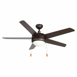 Ceiling Fan Mirage IV 5-Blade Indoor Ceiling Fan - Oil Rubbed Bronze Finish - Oil Rubbed Bronze Blade - 52in. Sweep - 16W Integrated LED Module