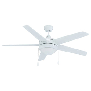 Ceiling Fan Mirage IV 5-Blade Indoor Ceiling Fan - White Finish - White Blade - 52in. Sweep - 16W Integrated LED Module