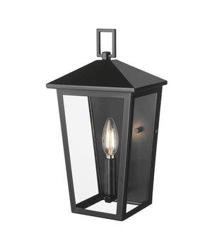 Wall Sconces Munger Outdoor Wall Sconce - Powder Coated Black - Clear Glass - 5.5in. Extension - E12 Candelabra Base