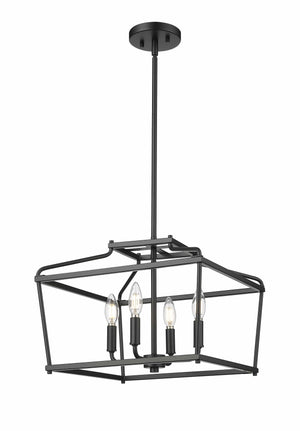 Pendant Fixtures Nellita Pendant Fixture - Matte Black - 16in. Diameter - E12 Candelabra Base