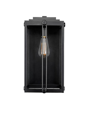 Wall Sconces Oakland Outdoor Wall Sconce - Powder Coated Black - Clear Glass - 9.37in. Extension - E26 Medium Base