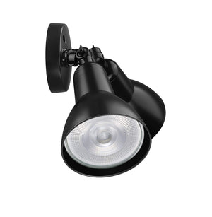 LED Flood Lights Outdoor Dual-Head Flood Light - Powder Coated Black - 11in Extension - E26 Medium Base