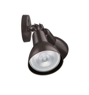 LED Flood Lights Outdoor Dual-Head Flood Light - Powder Coated Bronze - 11in Extension - E26 Medium Base