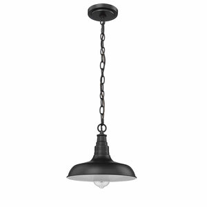 Pendant Fixtures Outdoor Hanging Lantern - Powder Coat Black - 10.68in. Diameter - E26 Medium Base