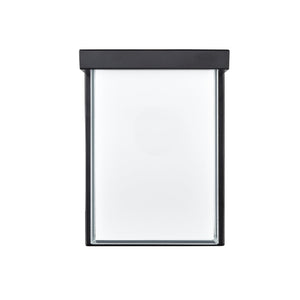 LED Wall Lamps Outdoor Wall Lamp - Powder Coated Black - White Glass - 11W Integrated LED Module - 500 Lm - 5in. Extension