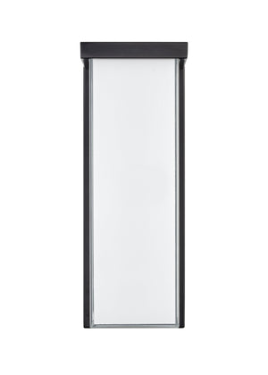 LED Wall Lamps Outdoor Wall Lamp - Powder Coated Black - White Glass - 14w Integrated LED Module - 650 Lm - 4.92in. Extension