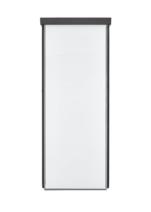 LED Wall Lamps Outdoor Wall Lamp - Powder Coated Black - White Glass - 19w Integrated LED Module - 800 Lm - 5in. Extension