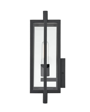 Wall Sconces Rankin Single Lamp Outdoor Wall Sconce - Textured Black - Clear Glass - 5.7in. Extension - E26 Medium Base