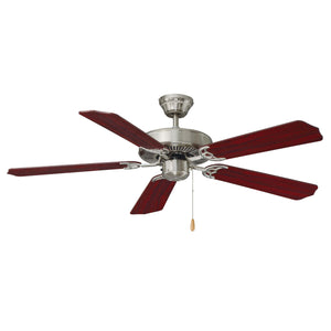 Ceiling Fan Royal Star 5-Blade Indoor Ceiling Fan - Brushed Nickel Finish - Rosewood Blade - 52in. Sweep