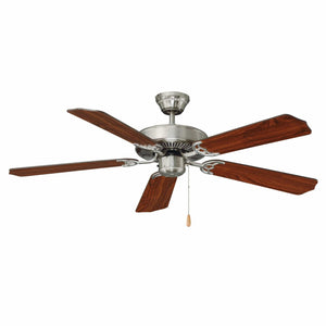 Ceiling Fan Royal Star 5-Blade Indoor Ceiling Fan - Brushed Nickel Finish - Walnut Blade - 52in. Sweep
