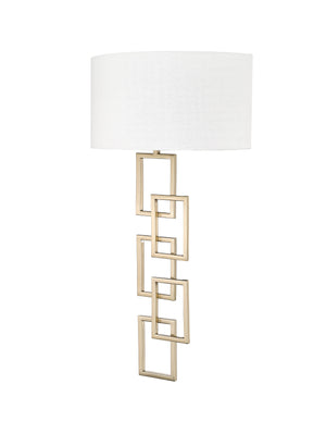 Wall Sconces Rylee Wall Sconce - Modern Gold -  White Linen Shade - 7in. Extension - E12 Candelabra Base