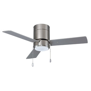 Ceiling Fan Sabio 3-Blade Indoor Ceiling Fan - Brushed Nickel Finish - Brushed Nickel Blade - 52in. Sweep - 15.5W Integrated LED Module