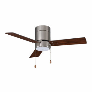 Ceiling Fan Sabio 3-Blade Indoor Ceiling Fan - Brushed Nickel Finish - Walnut Blade - 42in. Sweep - 15.5W Integrated LED Module