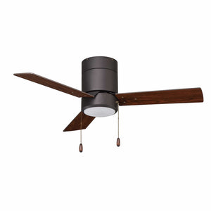 Ceiling Fan Sabio 3-Blade Indoor Ceiling Fan - Oil Rubbed Bronze Finish - Walnut Blade - 52in. Sweep - 15.5W Integrated LED Module