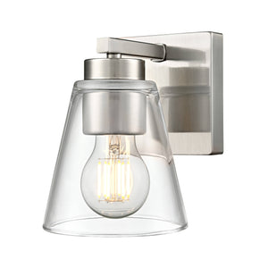 Wall Sconces Strayhan Wall Sconce - Brushed Nickel - Clear Glass - 6in. Extension - E26 Medium Base
