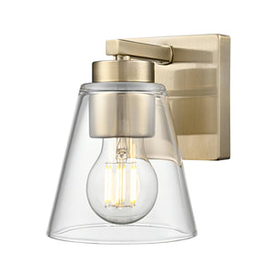 Wall Sconces Strayhan Wall Sconce - Modern Gold - Clear Glass - 6in. Extension - E26 Medium Base