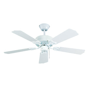 Ceiling Fan Sunset II 5-Blade Outdoor Ceiling Fan - White Finish - White Blade - 42in. Sweep