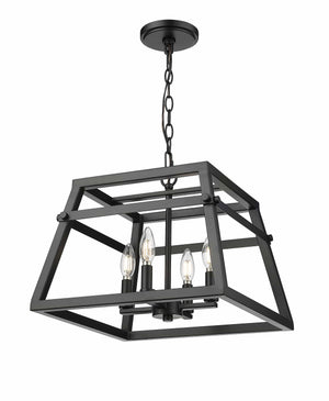 Pendant Fixtures Tellsa Pendant Fixture - Matte Black - 16in. Diameter - E12 Candelabra Base
