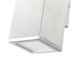 Wall Sconces Vegas Outdoor Wall Sconce - Aluminum - Frosted Glass - 5.5in. Extension - E26 Medium Base