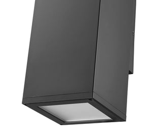 Wall Sconces Vegas Outdoor Wall Sconce - Powder Coated Black - Frosted Glass - 5.5in. Extension - E26 Medium Base