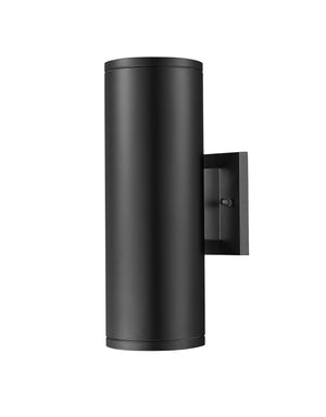 Wall Sconces Vegas Outdoor Wall Sconce - Powder Coated Black - Frosted Glass - 5.87in. Extension - E26 Medium Base