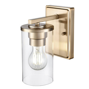 Wall Sconces Verlana Wall Sconce - Modern Gold - Clear Glass - 6.5in. Extension - E26 Medium Base