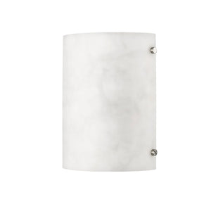 Wall Sconces Wall Sconce - Brushed Nickel - White Resin - 4in. Extension - E12 Candelabra Base