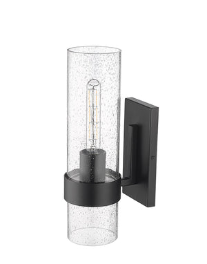 Wall Sconces Wall Sconce - Matte Black - Clear Seeded Glass - 7.25in. Extension - E12 Candelabra Base