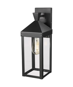 Wall Sconces Yates Outdoor Wall Sconce - Powder Coated Black - Clear Glass - 7in. Extension - E26 Medium Base