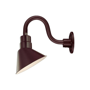 ECO-RLM 10'' Architectural Bronze Angle Shade With Gooseneck 10'' Architectural Bronze Gooseneck Arm With Arm Height of 6''