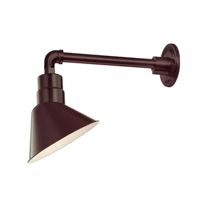 ECO-RLM 10'' Architectural Bronze Angle Shade With Gooseneck 13'' Architectural Bronze Straight Arm