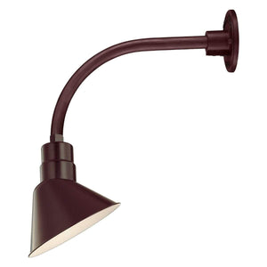 ECO-RLM 10'' Architectural Bronze Angle Shade With Gooseneck 13'' Architectural Bronze Vertical Gooseneck Arm With Arm Height of 12''