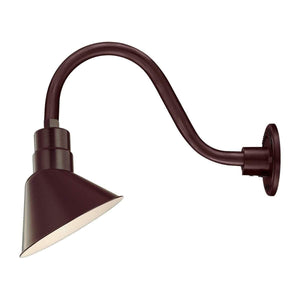 ECO-RLM 10'' Architectural Bronze Angle Shade With Gooseneck 14 1/2'' Architectural Bronze Gooseneck Arm With Arm Height of 7 1/2''