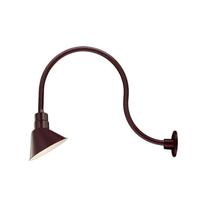 ECO-RLM 10'' Architectural Bronze Angle Shade With Gooseneck 24'' Architectural Bronze Gooseneck Arm With Arm Height of 15''
