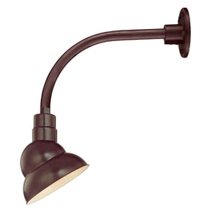ECO-RLM 10'' Architectural Bronze Emblem Shade With Gooseneck 13'' Architectural Bronze Vertical Gooseneck Arm With Arm Height of 12''