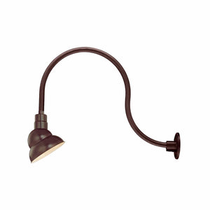 ECO-RLM 10'' Architectural Bronze Emblem Shade With Gooseneck 24'' Long Architectural Bronze Gooseneck Arm