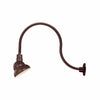 ECO-RLM 10'' Architectural Bronze Emblem Shade With Gooseneck 24'' Long Architectural Bronze Gooseneck Arm