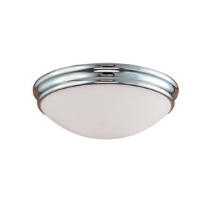 Flush Mounts 10'' Flush Mount Ceiling Fixture with Etched White Glass Chrome