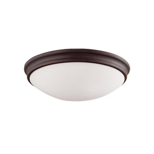 Flush Mounts 10'' Flush Mount Ceiling Fixture with Etched White Glass Rubbed Bronze