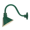 ECO-RLM 10'' Satin Green Angle Shade With Gooseneck 14 1/2'' Satin Green Gooseneck Arm With Arm Height of 7 1/2''