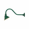 ECO-RLM 10'' Satin Green Angle Shade With Gooseneck 21 1/2'' Satin Green Gooseneck Arm With Arm Height of 6 1/2''