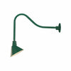 ECO-RLM 10'' Satin Green Angle Shade With Gooseneck 23'' Satin Green Gooseneck Arm With Arm Height of 14''