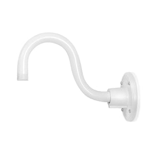 Fovero RLM Arms 10" Satin White Gooseneck Arm With Height of 6" & Mounting Plate Included