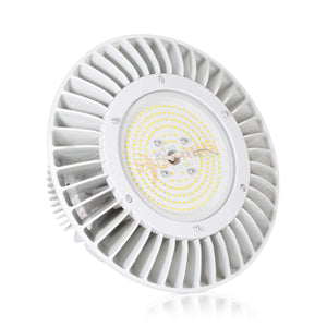 LED High Bay Lights 100W UFO High Bay Light Fixture with Hook (White) - IP65 - 5000K - 13,000 Lm - UL/DLC Qualified