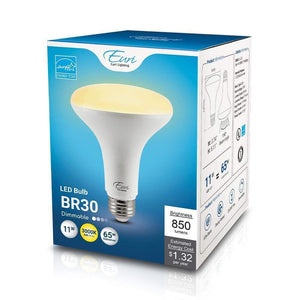 LED Light Bulbs 11W BR30 Dimmable Bulb - 110 Degree Beam - E26 Base - 850lm