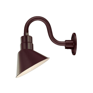 ECO-RLM 12'' Architectural Bronze Angle Shade With Gooseneck 10'' Architectural Bronze Gooseneck Arm With Arm Height of 6''