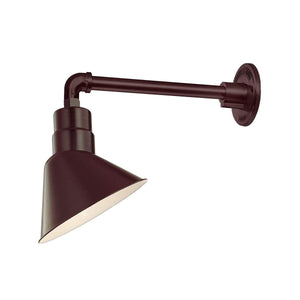 ECO-RLM 12'' Architectural Bronze Angle Shade With Gooseneck 13'' Architectural Bronze Straight Arm